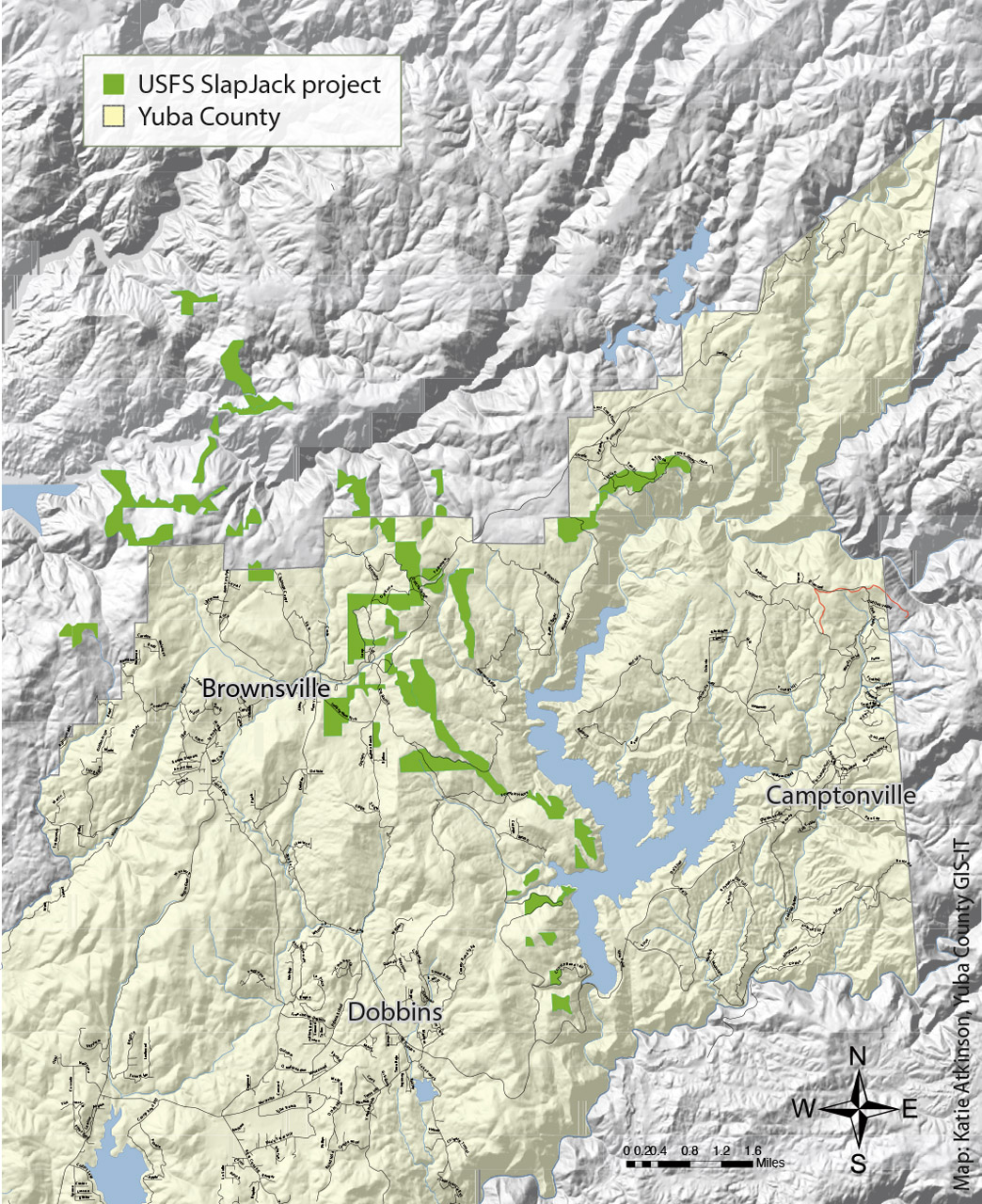 Map of Slapjack Project, Yuba County.