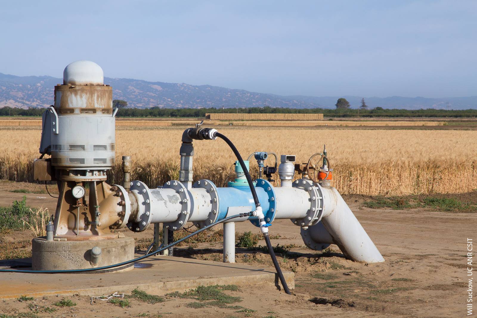 A groundwater pump at the Russell Ranch Sustainable Agriculture Facility near UC Davis.