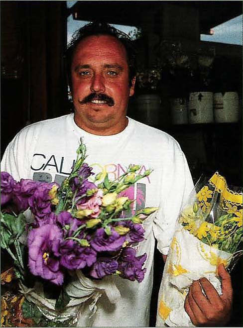 Escondido grower Joe Rodriguez who with his brother Carlos owns and operates JR Organics. The brothers emphasize fresh cut flowers and organic vegetable production.