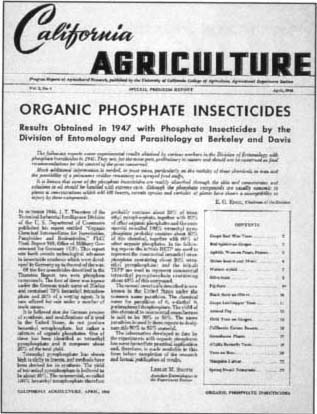 April 1948. Organophosphates.