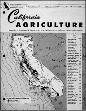 April 1957. Irrigated areas of California.
