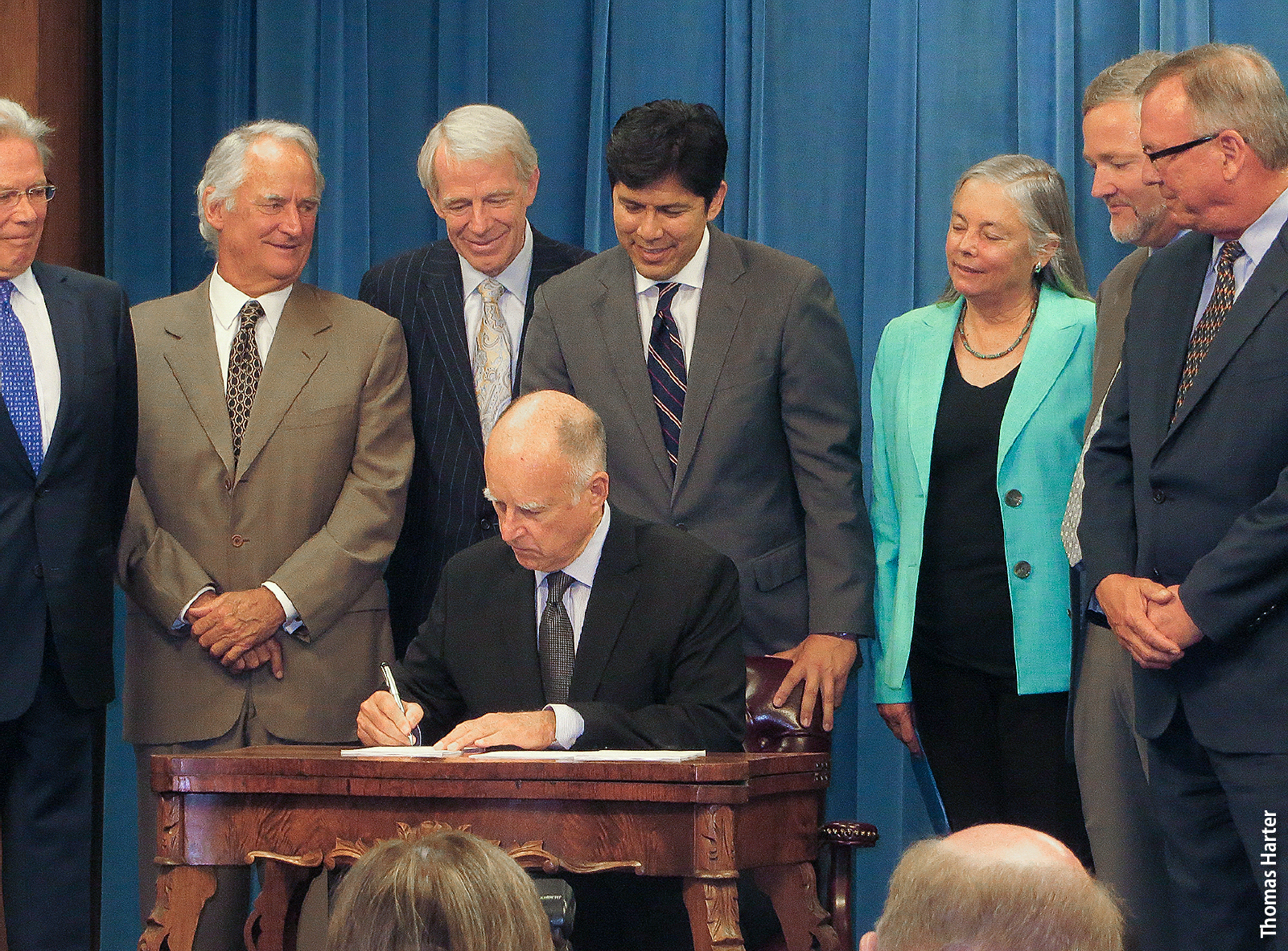 California Gov. Jerry Brown signed the new groundwater legislation into law in September 2014.
