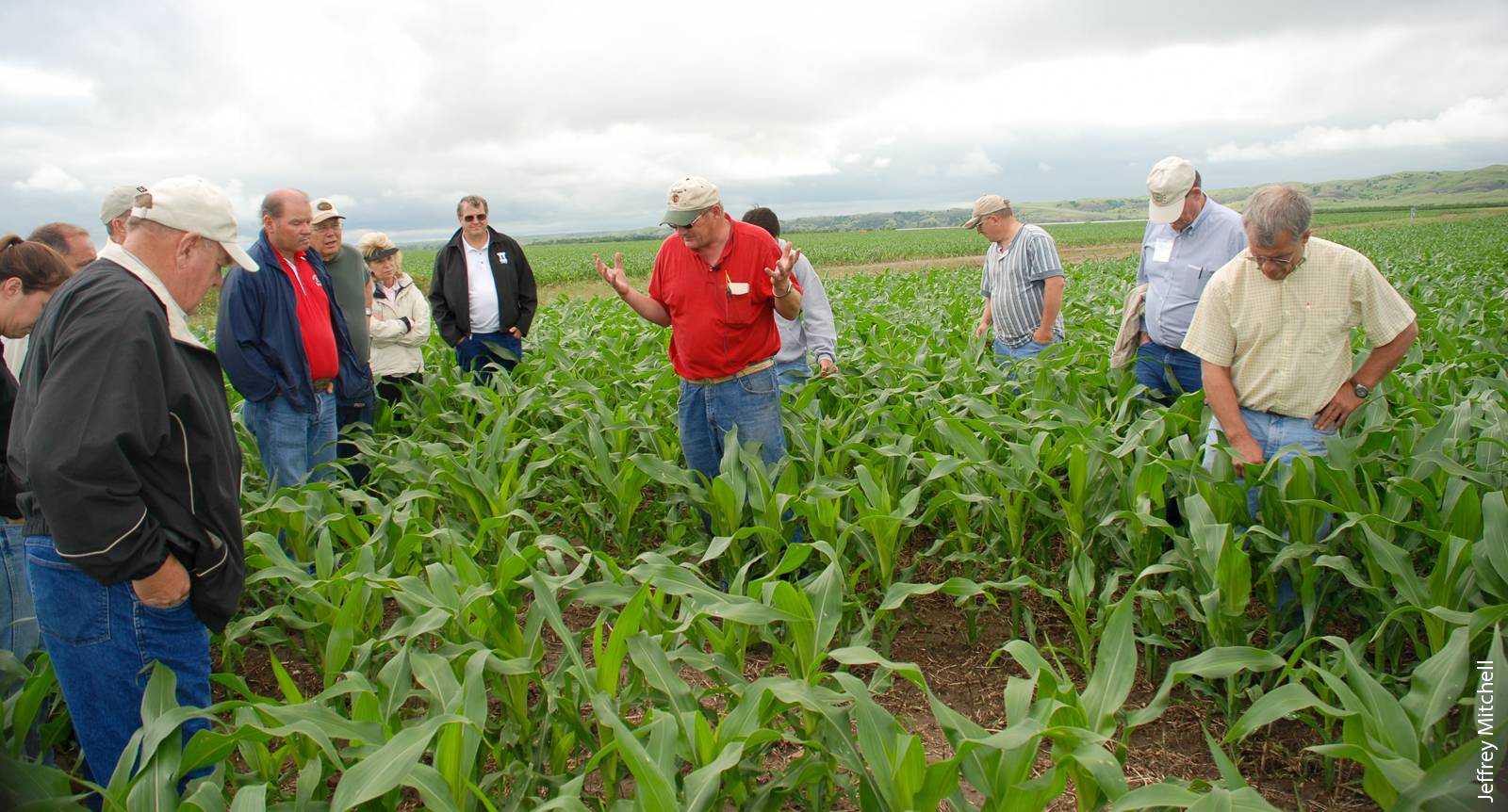 CASI farmers and members visited South Dakota, Nebraska and Colorado in 2006 to learn about conservation agriculture systems. Here, participants tour the Dakota Lakes Research Farm, a research and extension center of South Dakota State University, in Pierre.